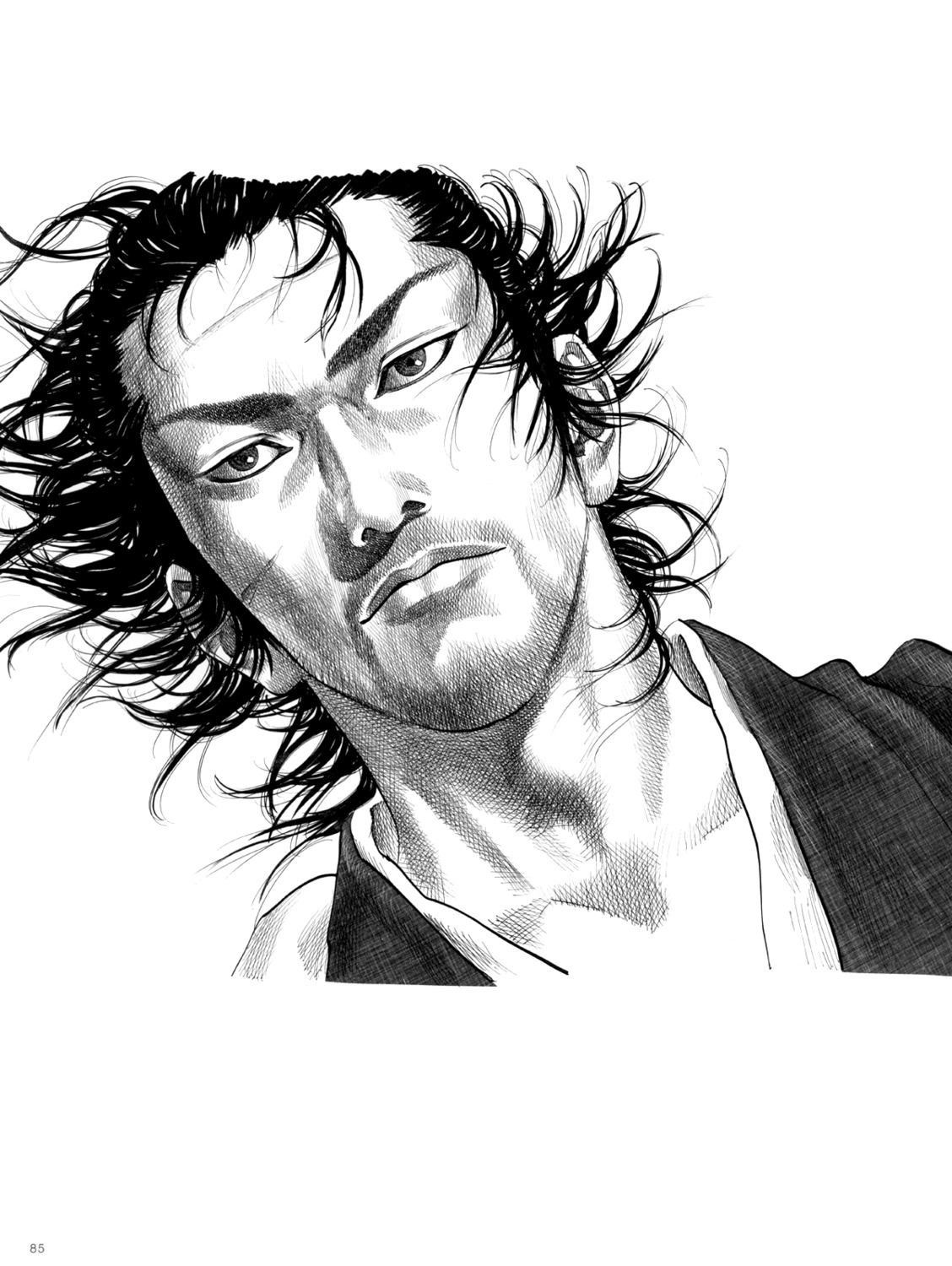 inoue_takehiko, male, monochrome, vagabond