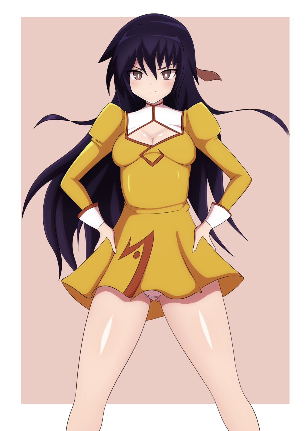 agent_aika, aika_(series), cleavage, golden_delmo, jaga, pantsu, petoriyacowa_rie, skirt_lift
