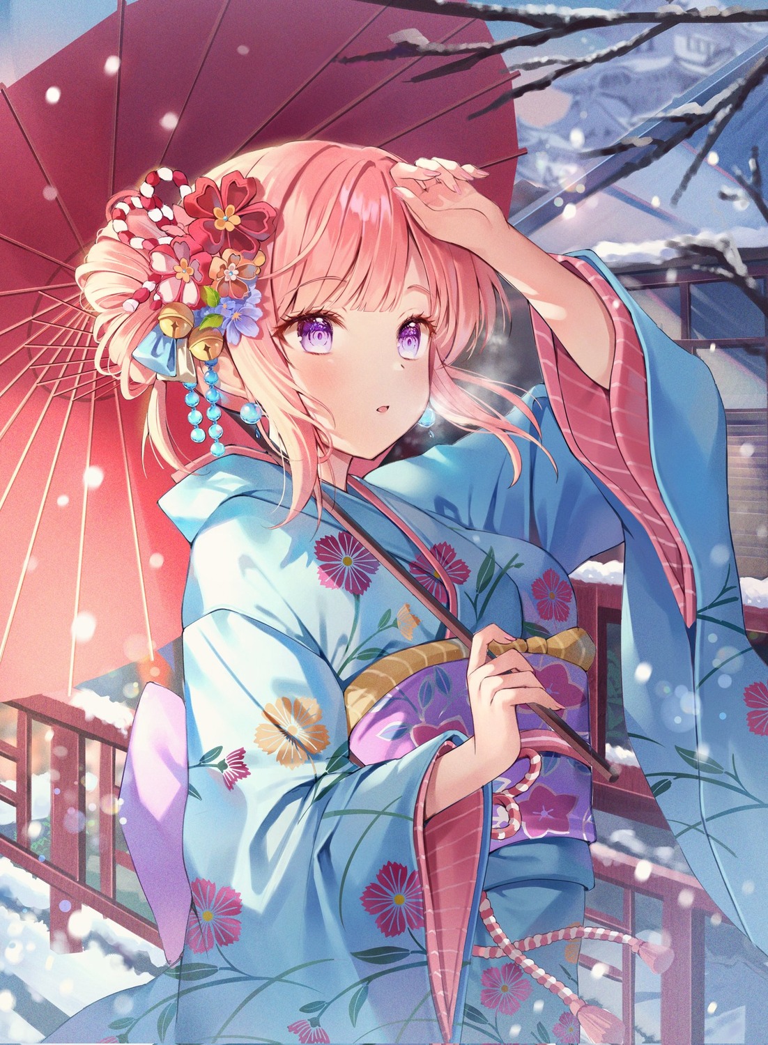 auro_drm, kimono, umbrella