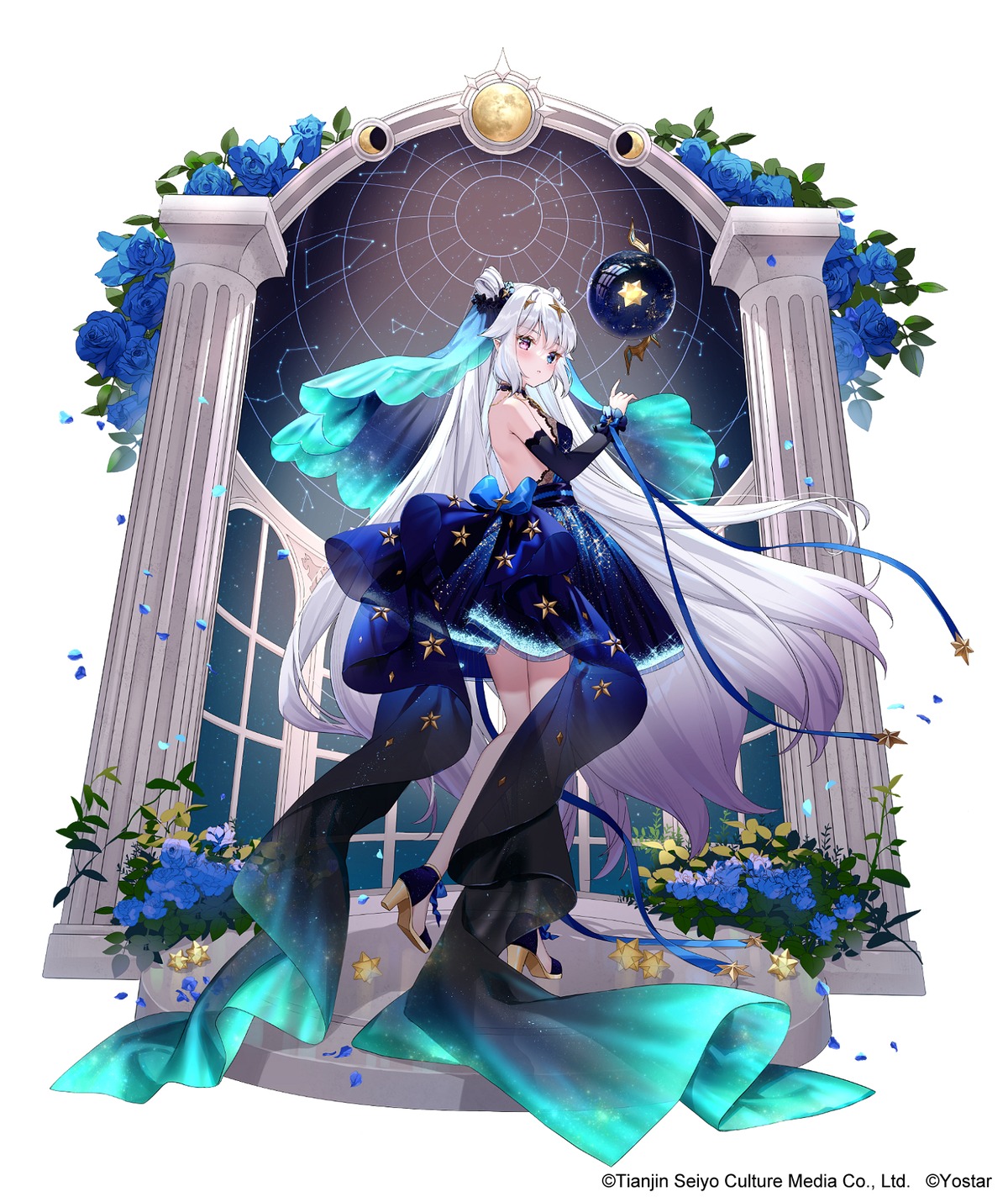 dress, heels, matveiffe_(revived_witch), no_bra, revived_witch, rosuuri, skirt_lift