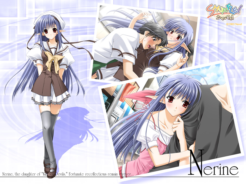 nerine, seifuku, shuffle, suzuhira_hiro, thighhighs, wallpaper