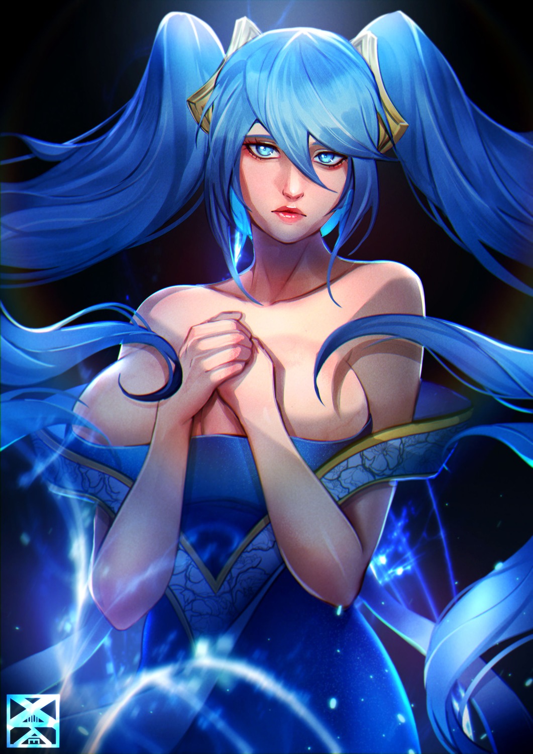 league_of_legends, no_bra, sona_buvelle, xuuikie_ashe