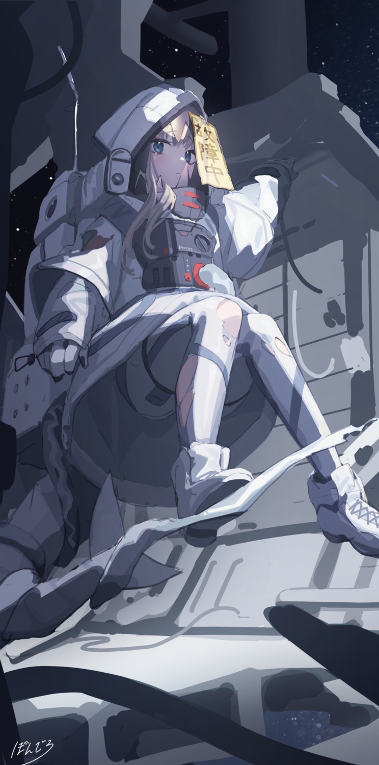 bodysuit, ponderogen, torn_clothes