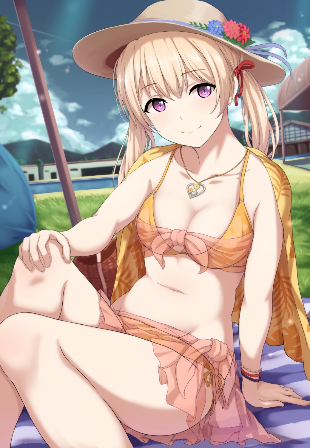 bang_dream!, bikini, narafume, see_through, shirasagi_chisato, swimsuits