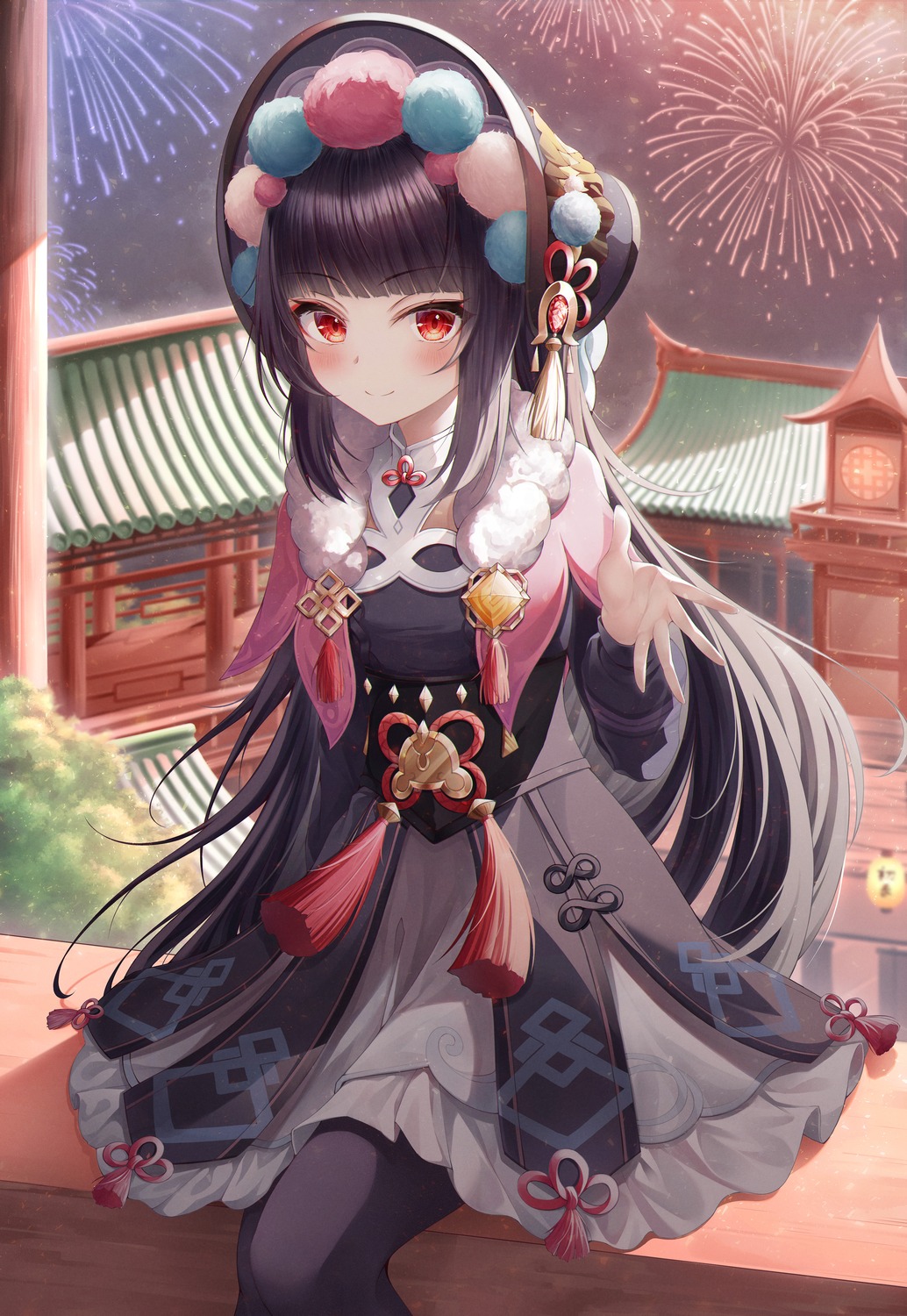 asian_clothes, genshin_impact, ichizon, pantyhose, yun_jin