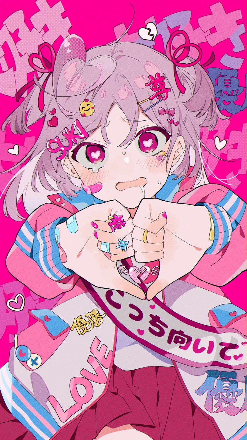 bandaid, omutatsu, skirt_lift