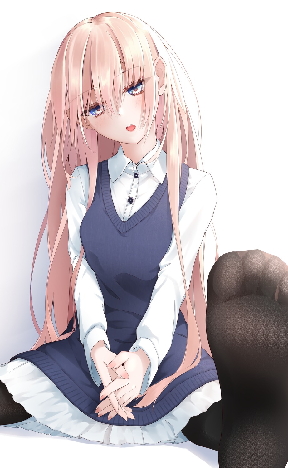 dress, feet, oriuo_q, pantyhose, sweater