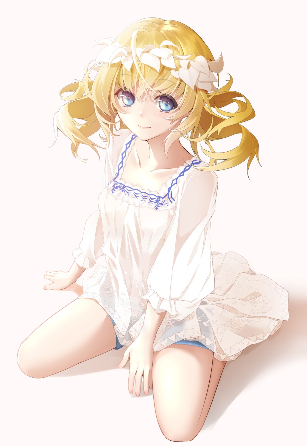 dress, fate/grand_order, oriuo_q, pollux_(fate/grand_order), see_through, summer_dress