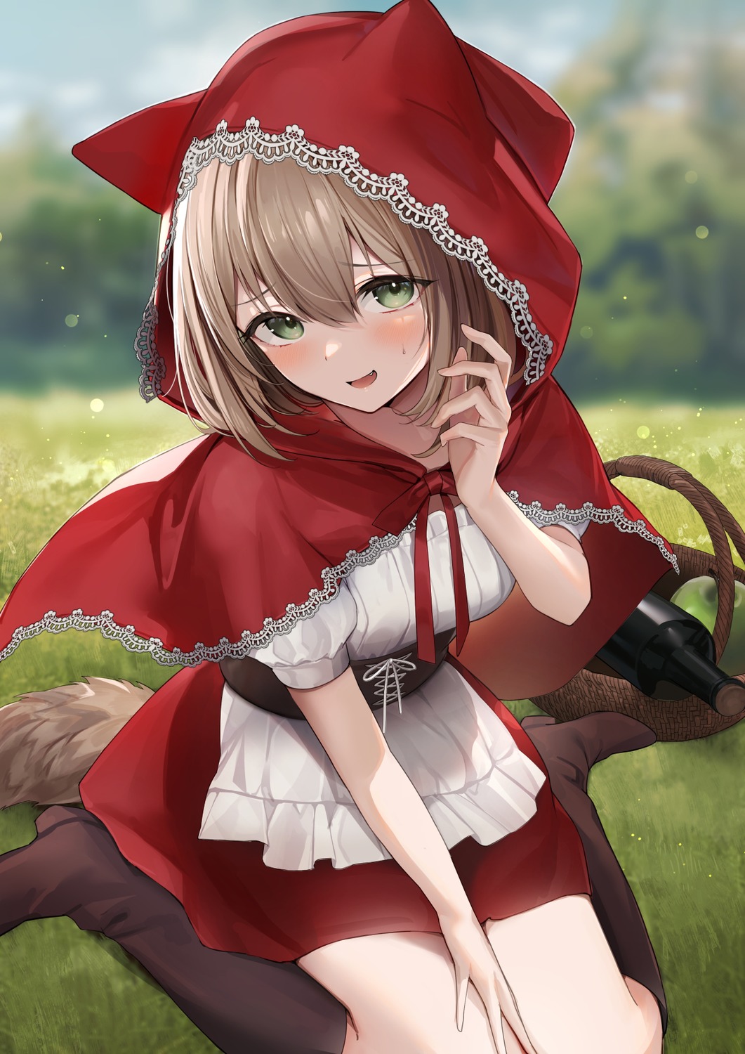 animal_ears, cbi_cbi, little_red_riding_hood_(character), tail