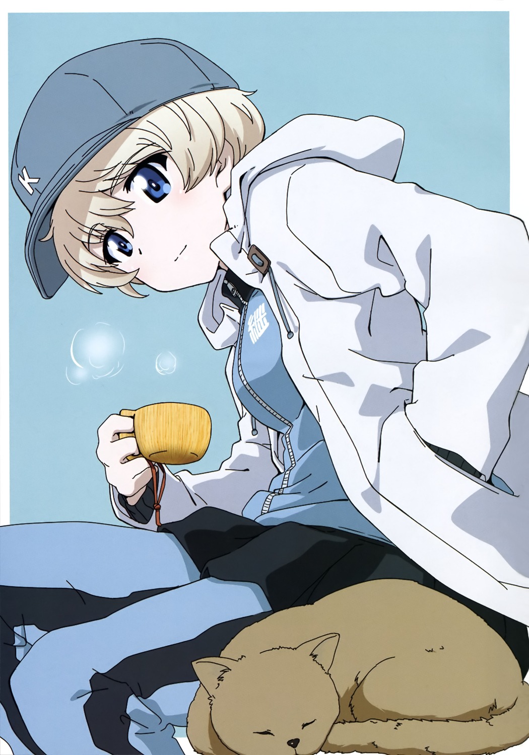 girls_und_panzer, gym_uniform, kanau, neko, uniform, youko_(girls_und_panzer)