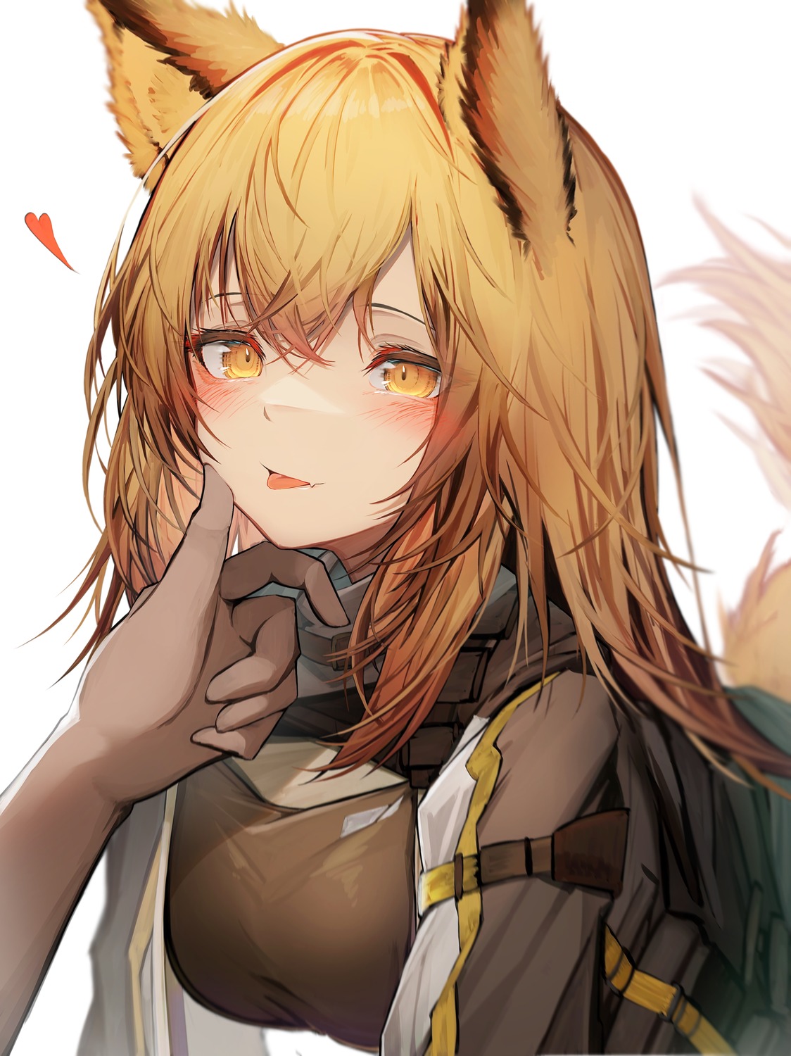 animal_ears, arknights, ceobe_(arknights), kitsune, tab_head, tail