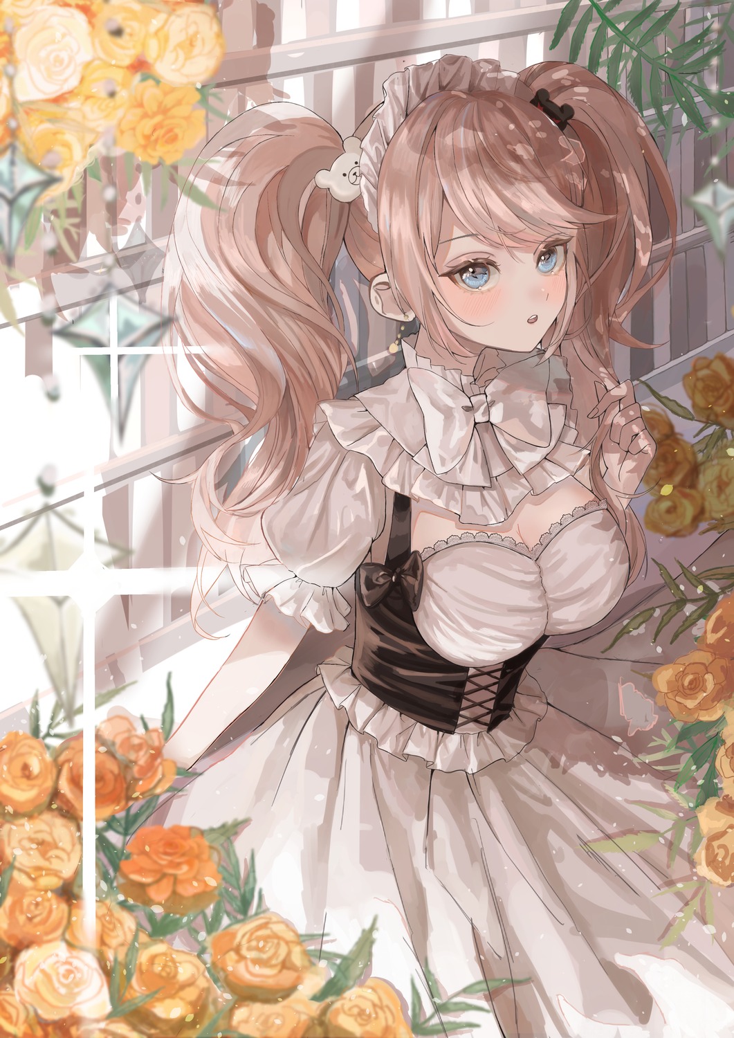 7991_(artist), cleavage, dangan-ronpa, enoshima_junko, maid