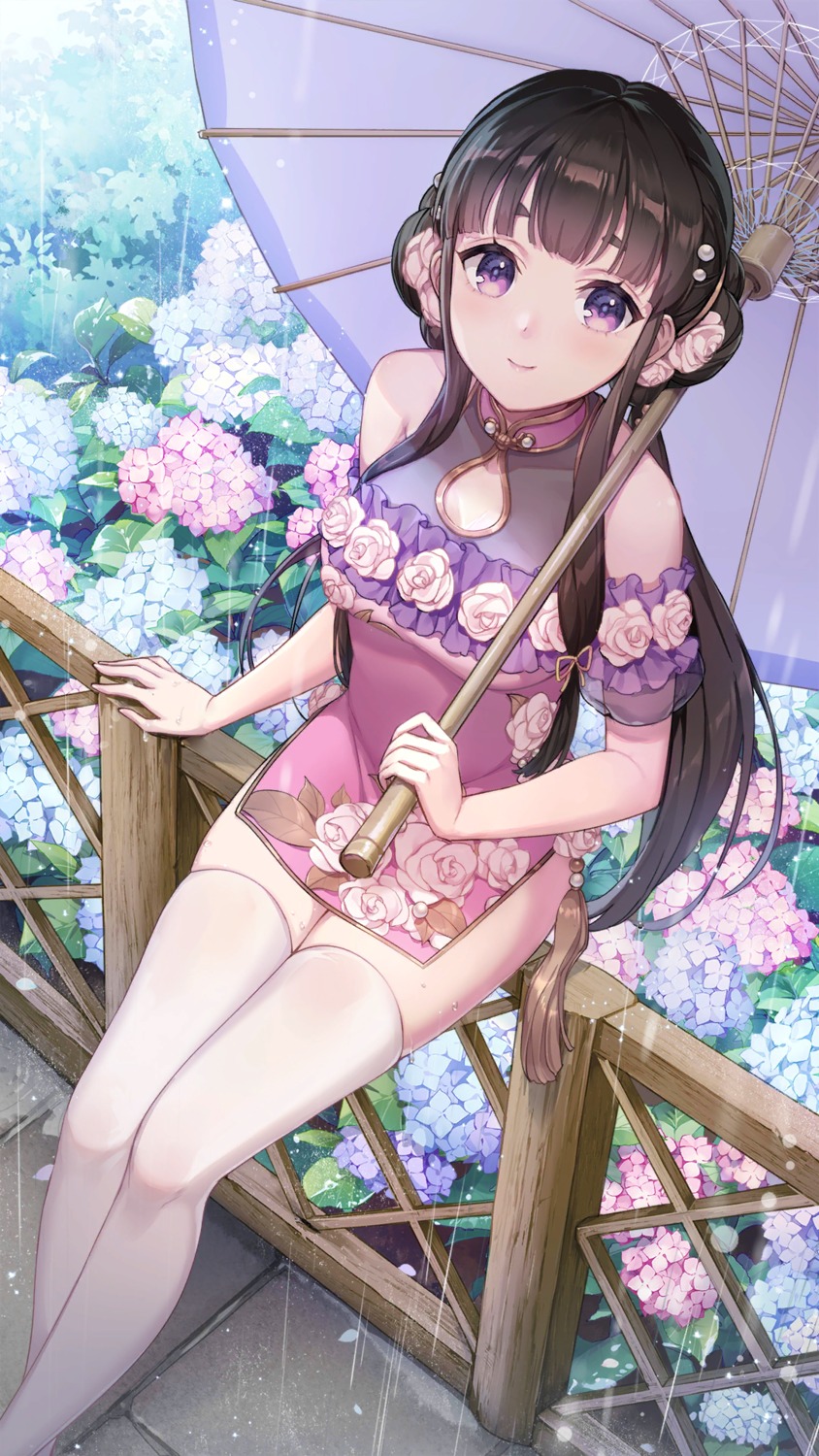 chinadress, girl_cafe_gun, girl_cafe_gun_ii, kikuri_yuki, see_through, tagme, thighhighs, umbrella