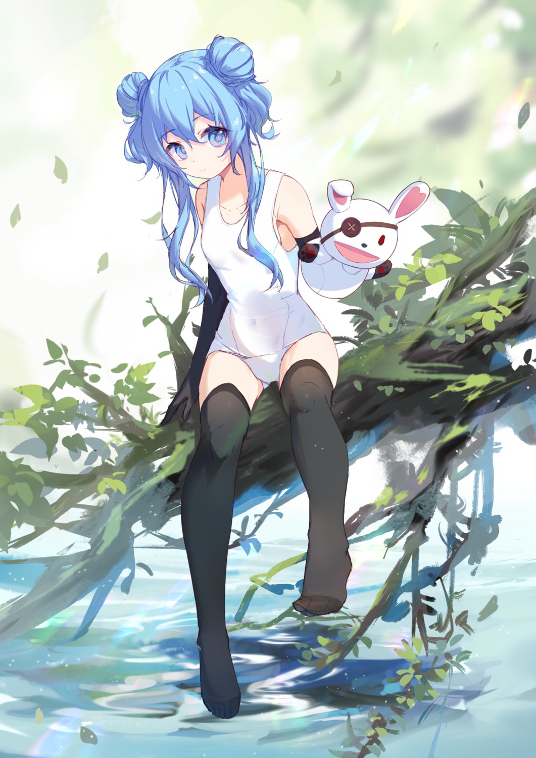 date_a_live, himekawa_yoshino, mo_(pixiv9929995), school_swimsuit, swimsuits, thighhighs