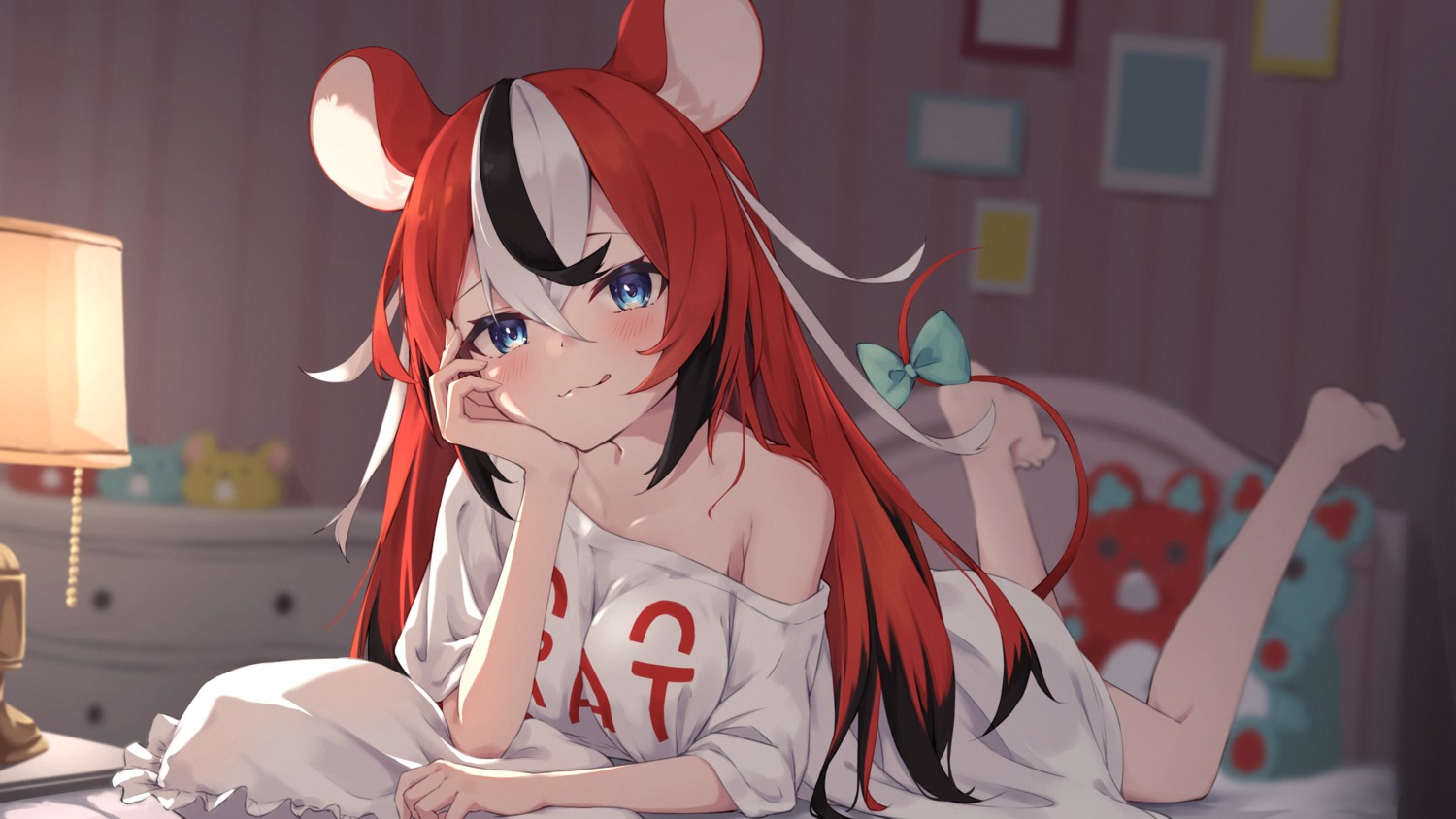 animal_ears, hakos_baelz, hololive, hololive_english, tail, taitan, wallpaper