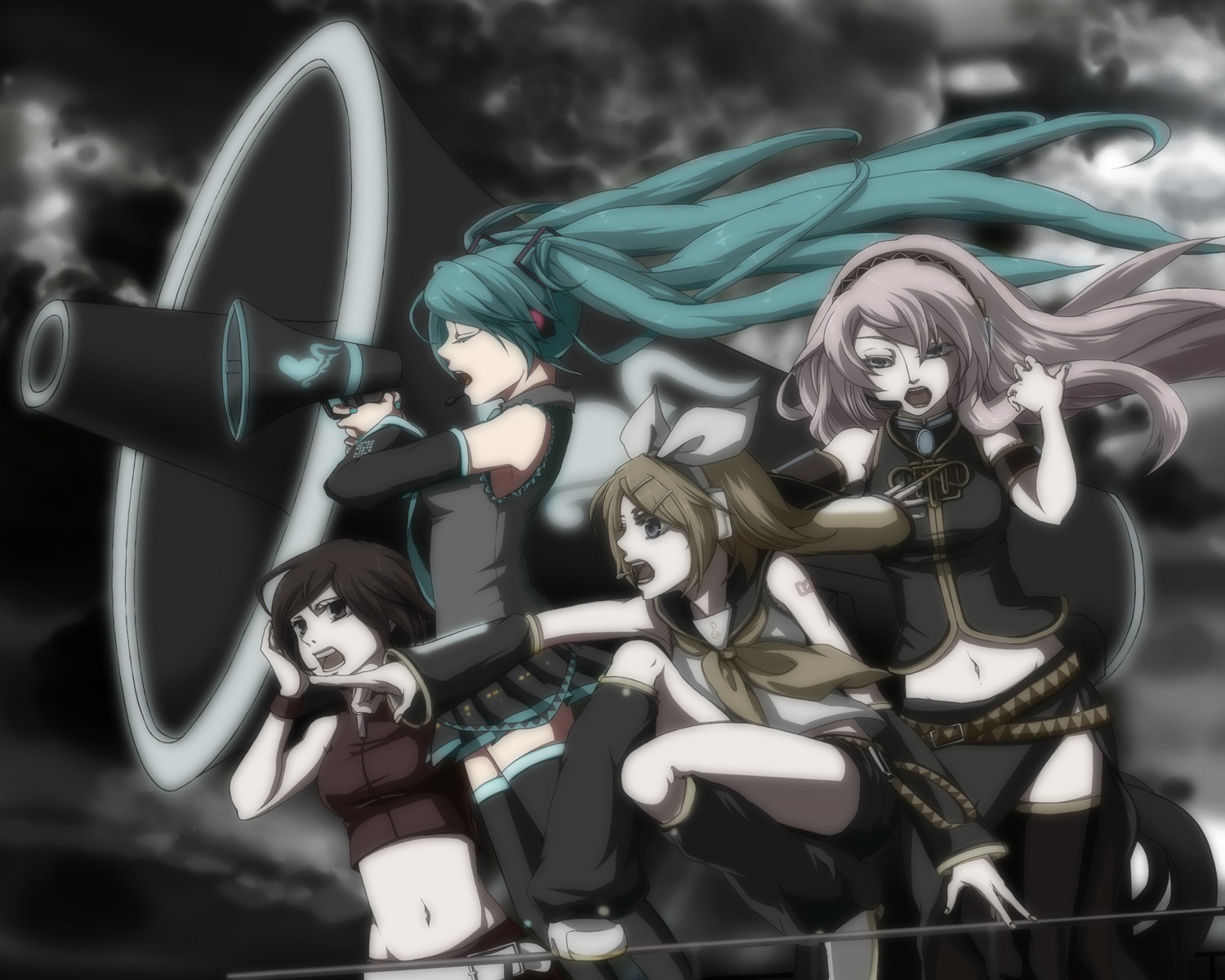 hatsune_miku, kagamine_rin, koi_wa_sensou_(vocaloid), megurine_luka, meiko, rinko, vocaloid
