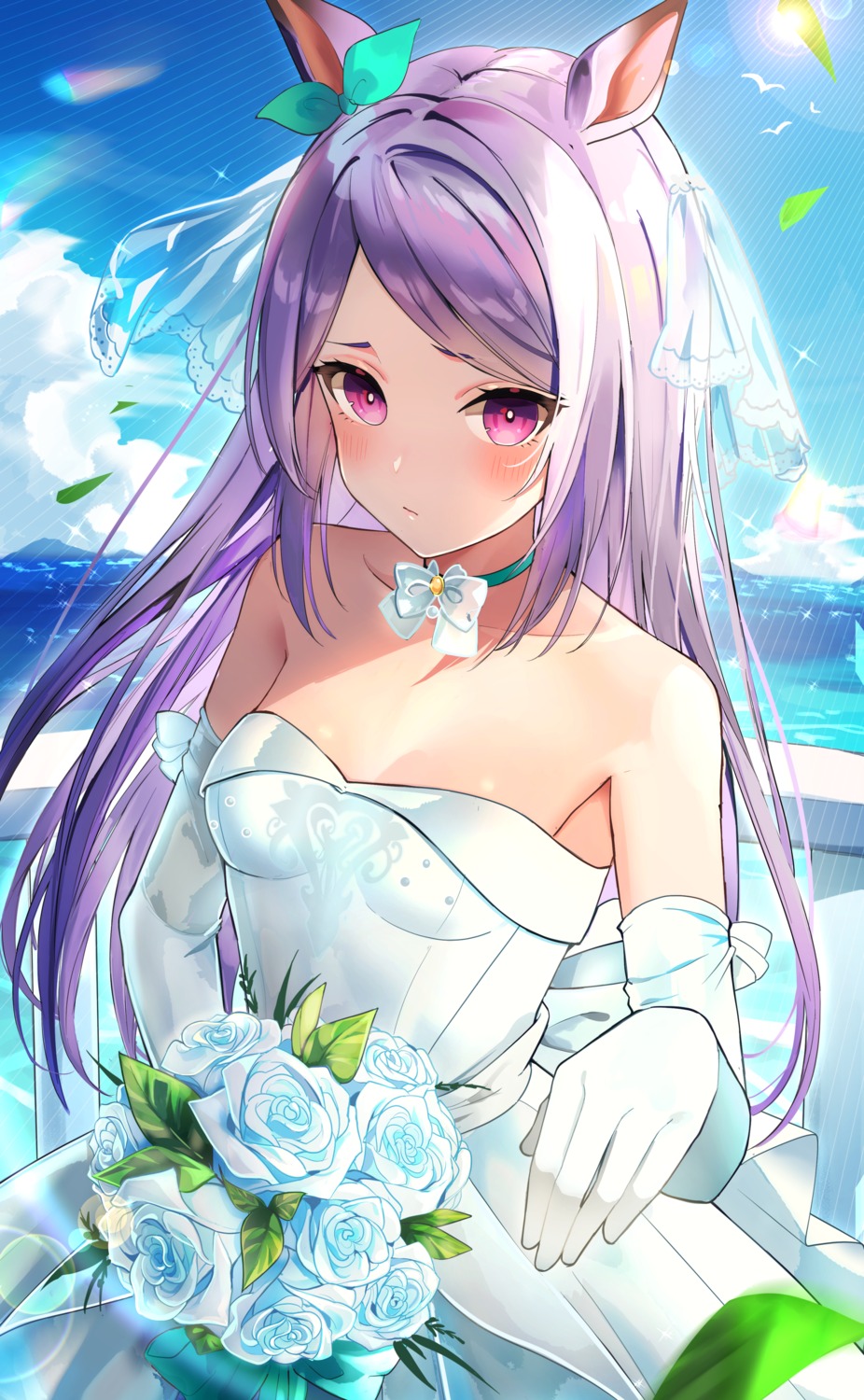 animal_ears, dress, goroo_(eneosu), mejiro_mcqueen_(umamusume), uma_musume_pretty_derby, wedding_dress