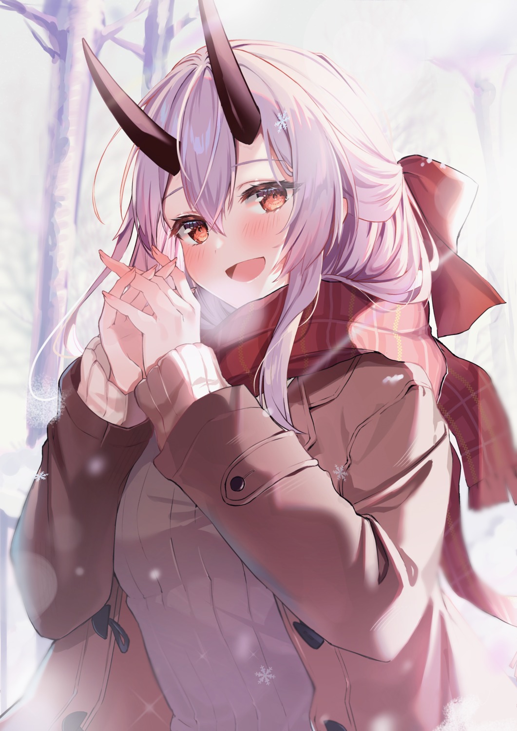 fate/grand_order, felnemo, horns, sweater, tomoe_gozen_(fate)