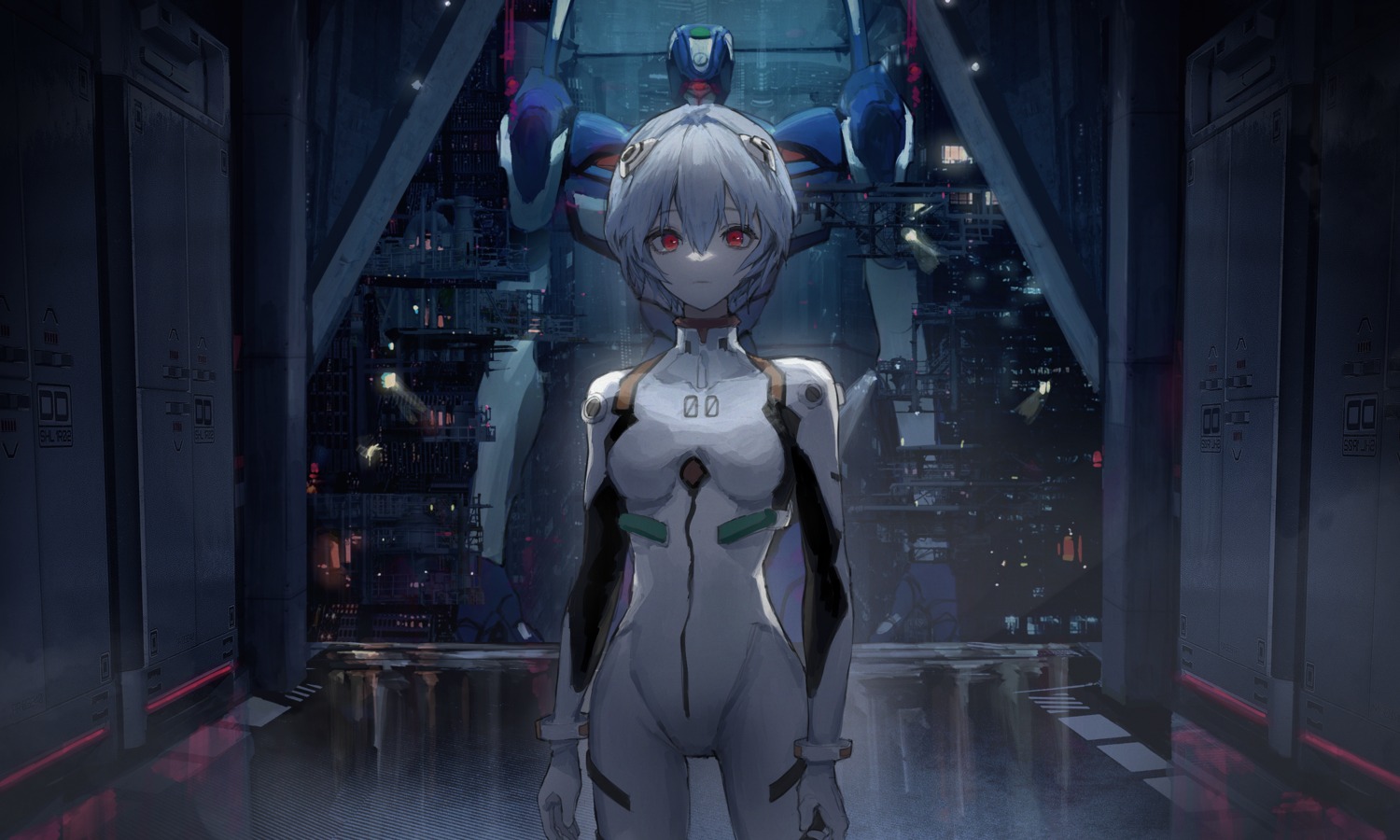 ayanami_rei, bodysuit, es-ther, mecha, neon_genesis_evangelion