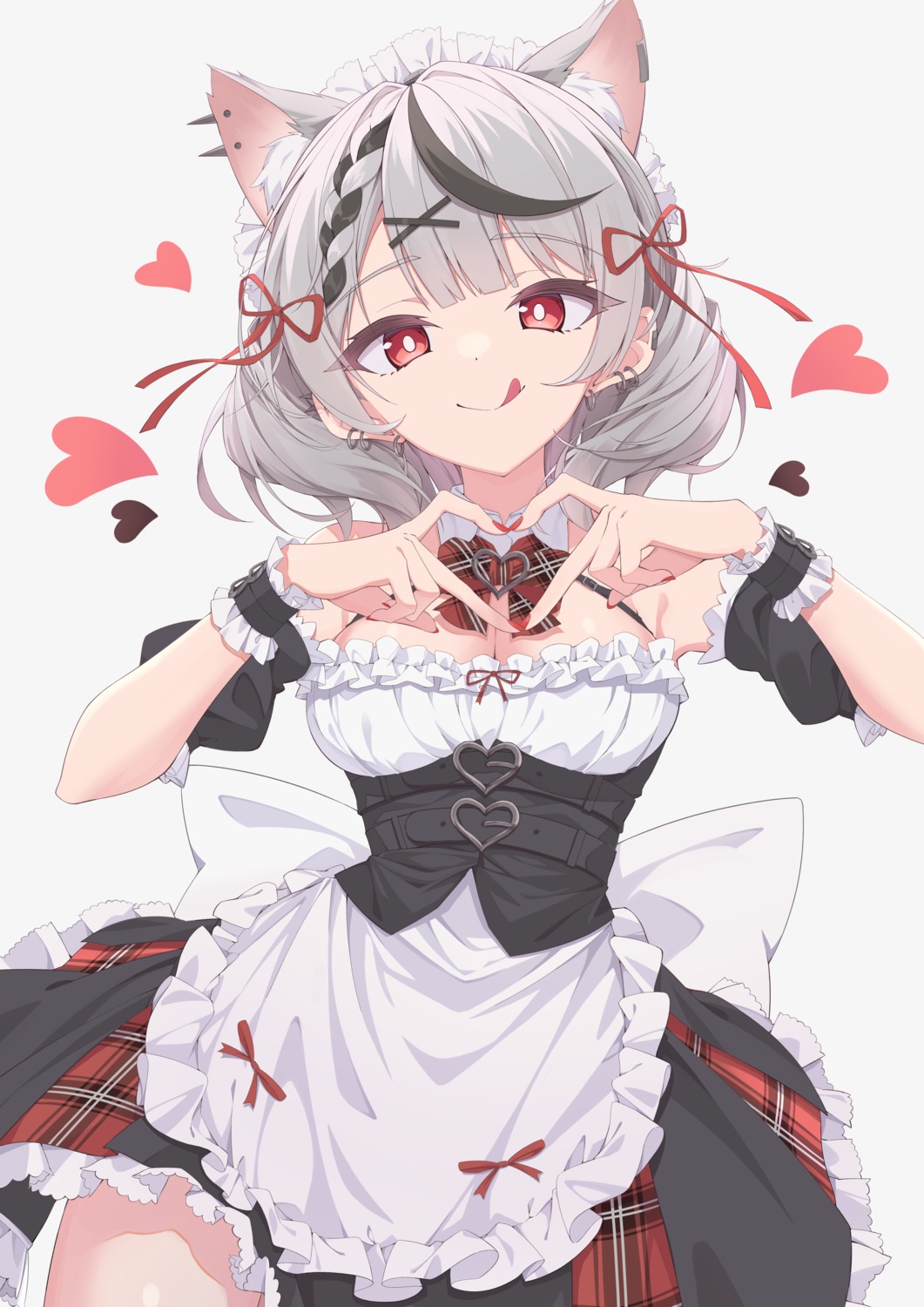 animal_ears, hololive, maid, nekomimi, quarterlift, sakamata_chloe