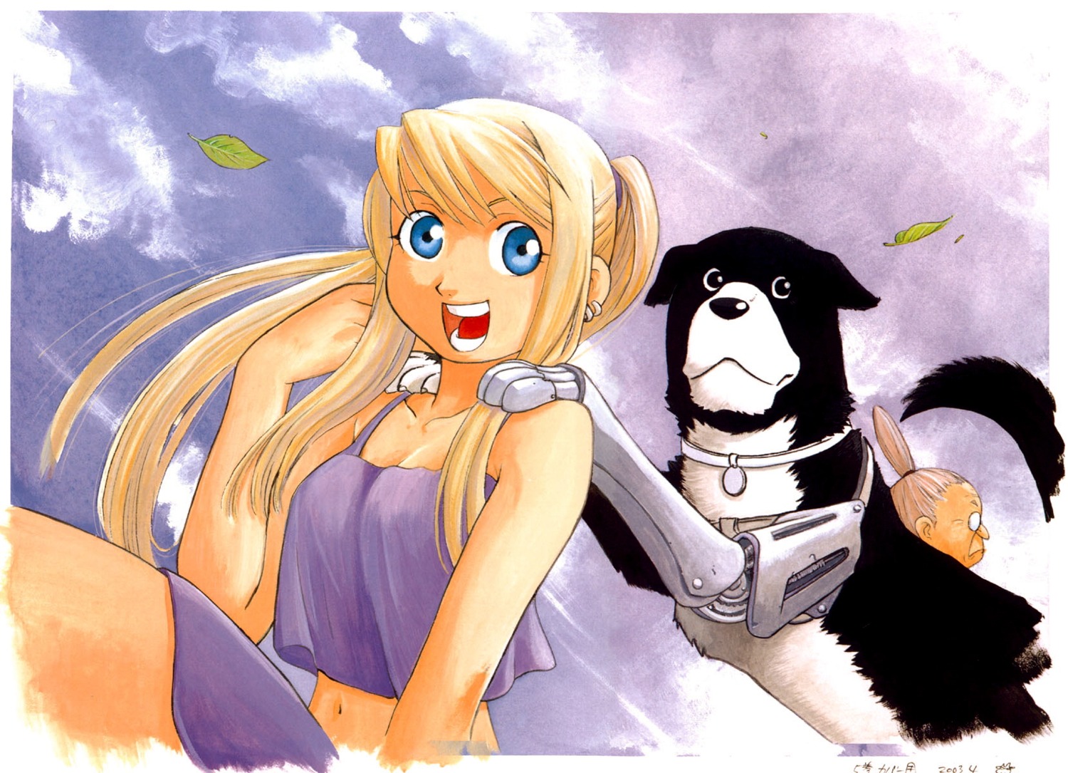 arakawa_hiromu, den_(fma), fullmetal_alchemist, pinako_rockbell, winry_rockbell