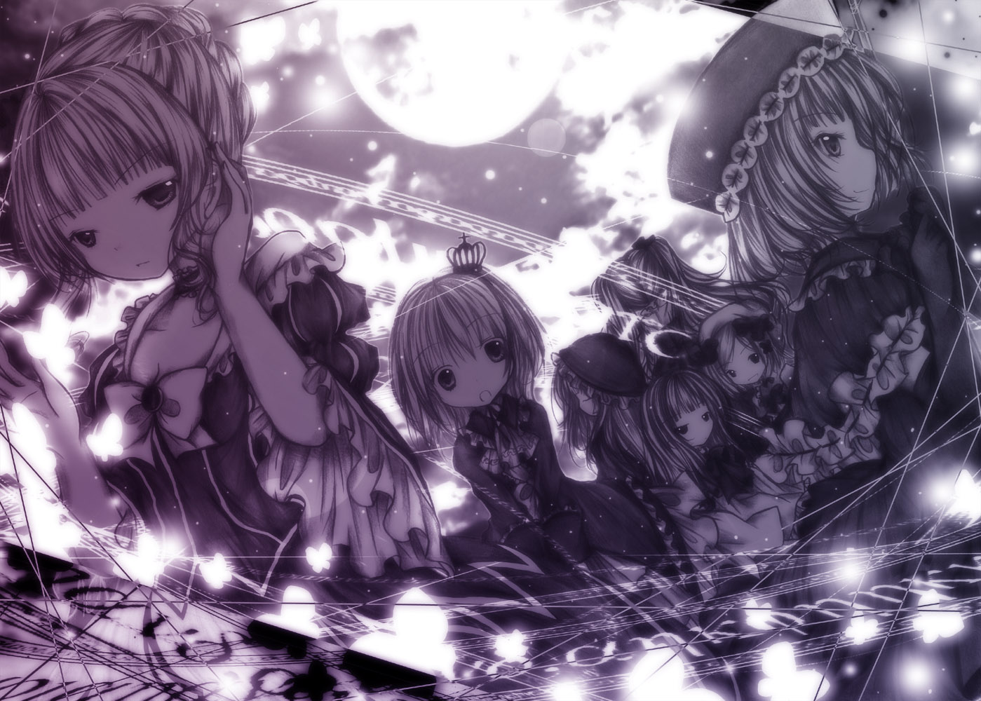beatrice, eva_beatrice, frederica_bernkastel, furudo_erika, kasuga_sunao, lambdadelta, monochrome, umineko_no_naku_koro_ni