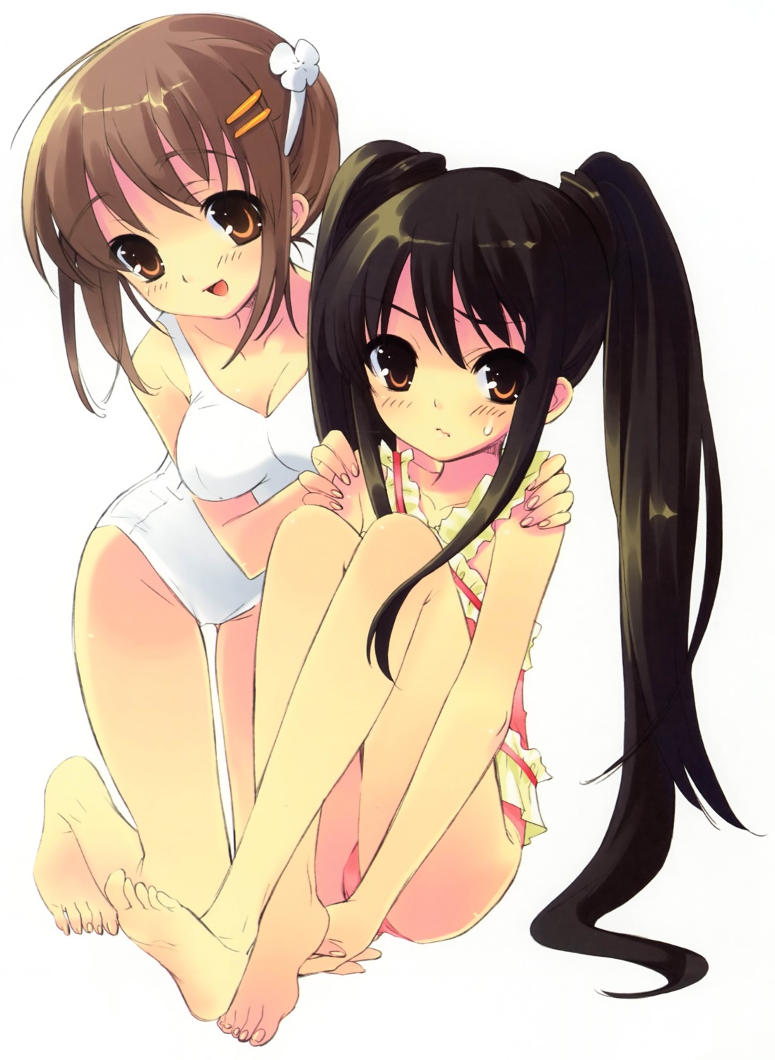 cleavage, feet, ito_noizi, scanning_resolution, screening, shakugan_no_shana, shana, swimsuits