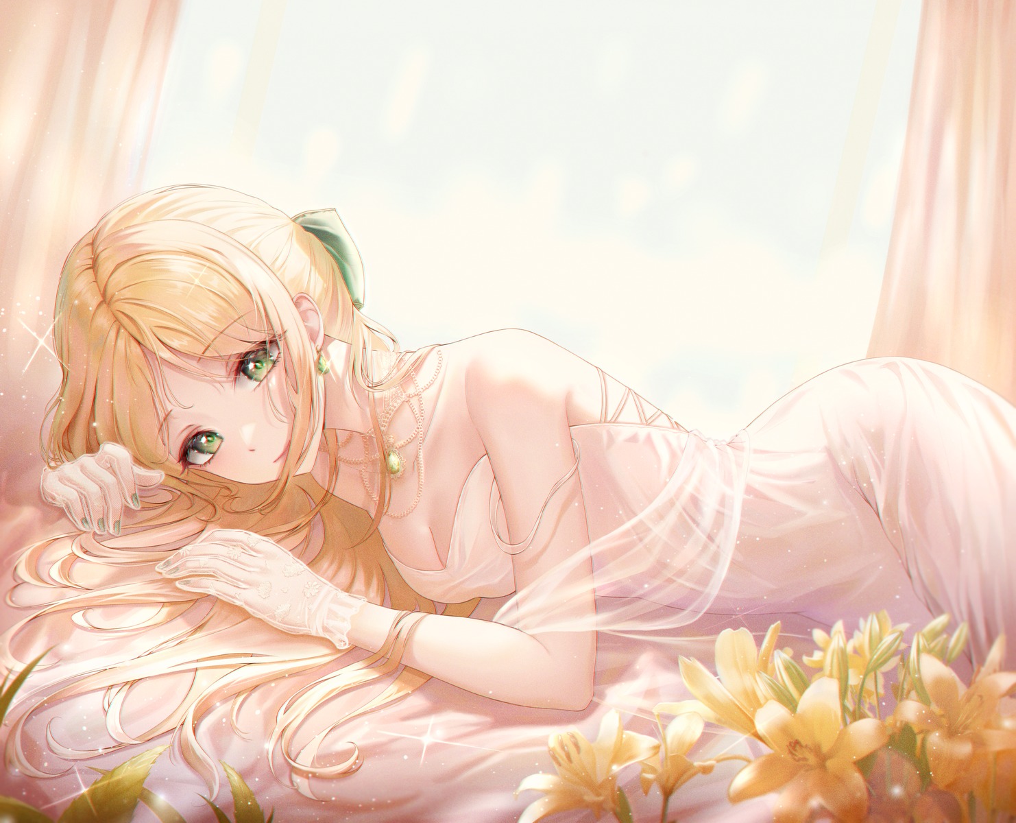 bobmond_(artist), cleavage, dress, no_bra