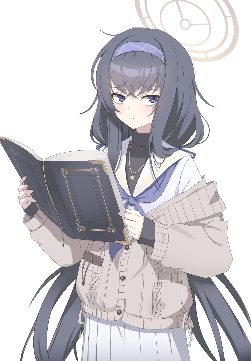 akira_(aristole), blue_archive, halo, kozeki_ui, seifuku, sweater