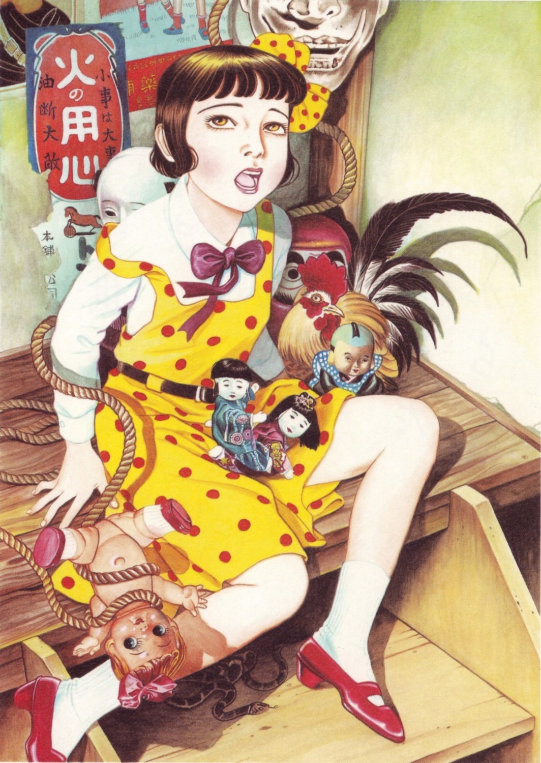 maruo_suehiro, nihonga, shoujo_tsubaki, tsubaki_midori