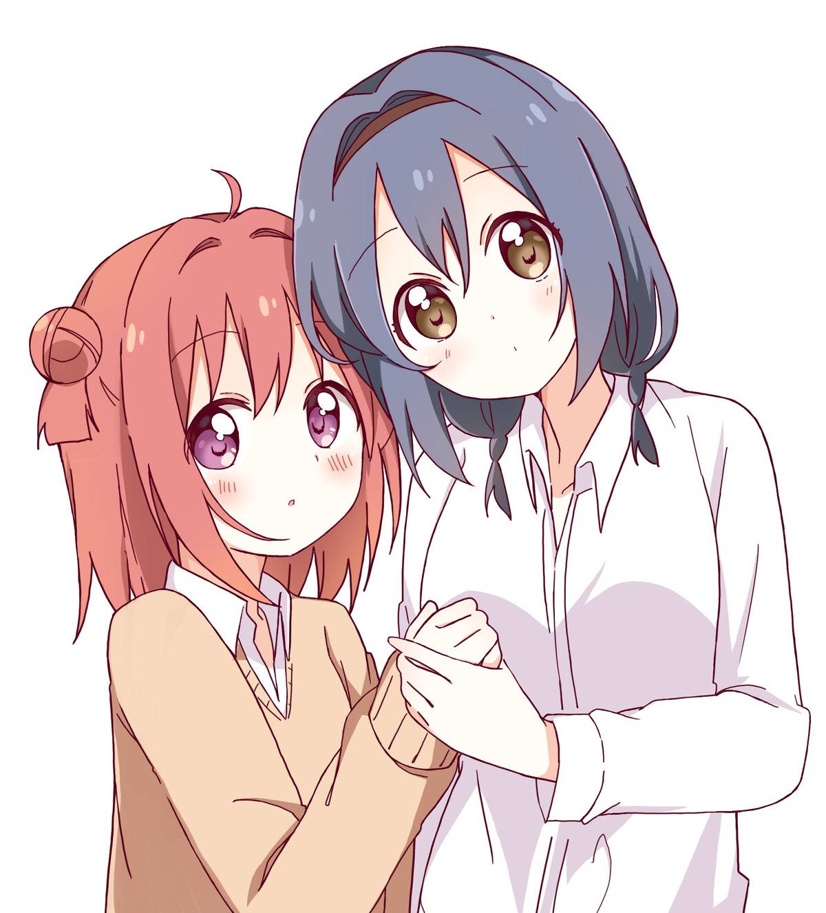 akaza_akari, dress_shirt, furutani_himawari, mesushio, sweater, yuru_yuri