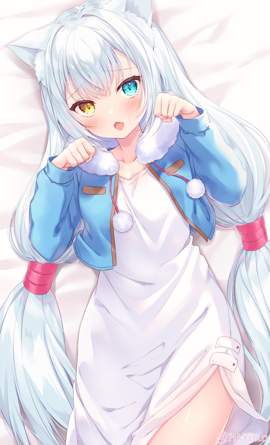 animal_ears, dress, heterochromia, itsuki_jun, nekomimi