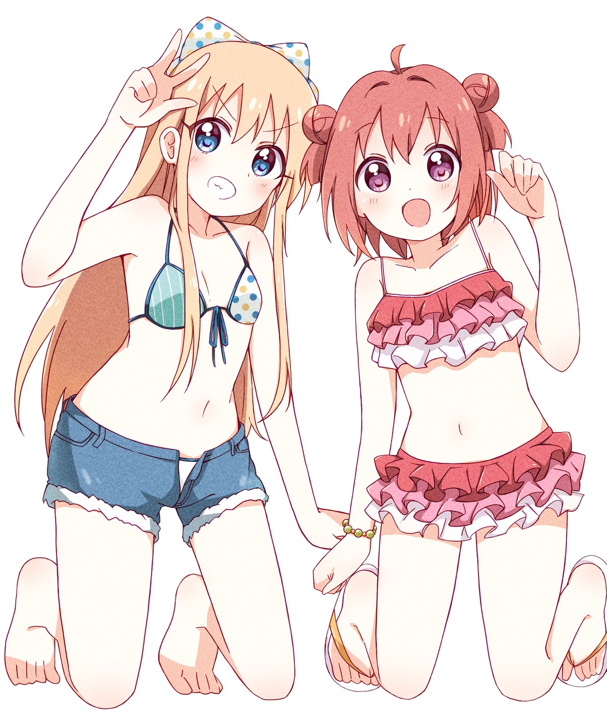 akaza_akari, bikini, mesushio, swimsuits, toshinou_kyouko, yuru_yuri