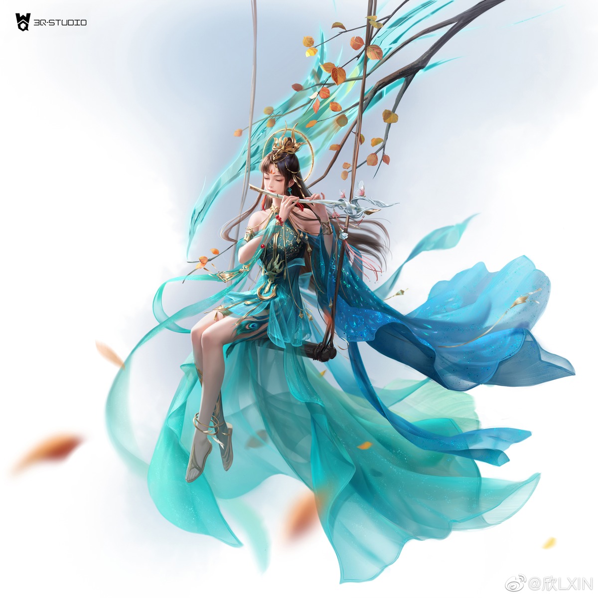 q3q_studio, qian_nv_you_hun, watermark, xin_lxin