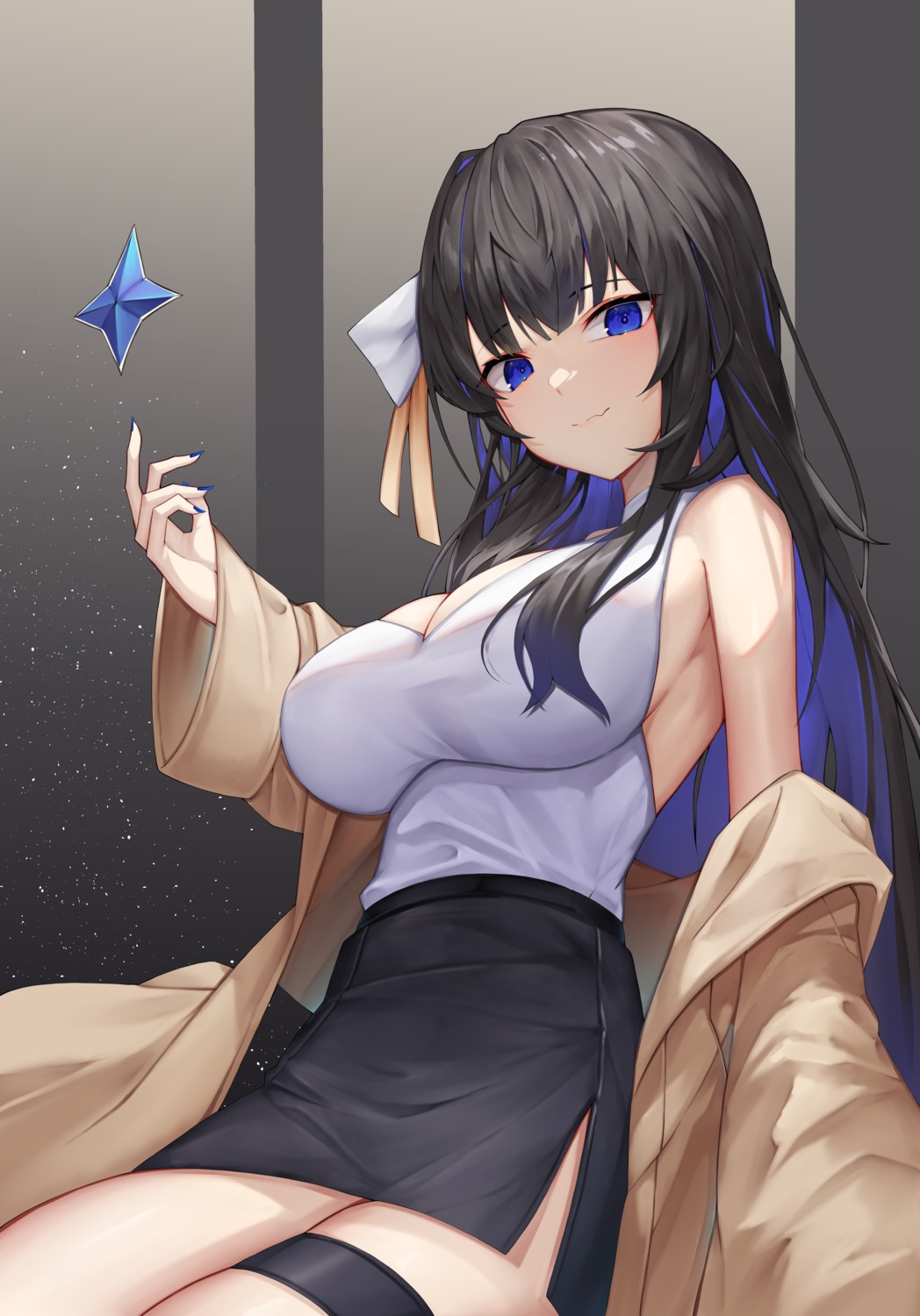 aoria, garter, open_shirt