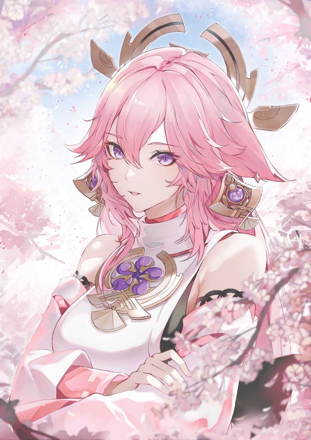 animal_ears, genshin_impact, japanese_clothes, kitsune, marumoru, yae_miko