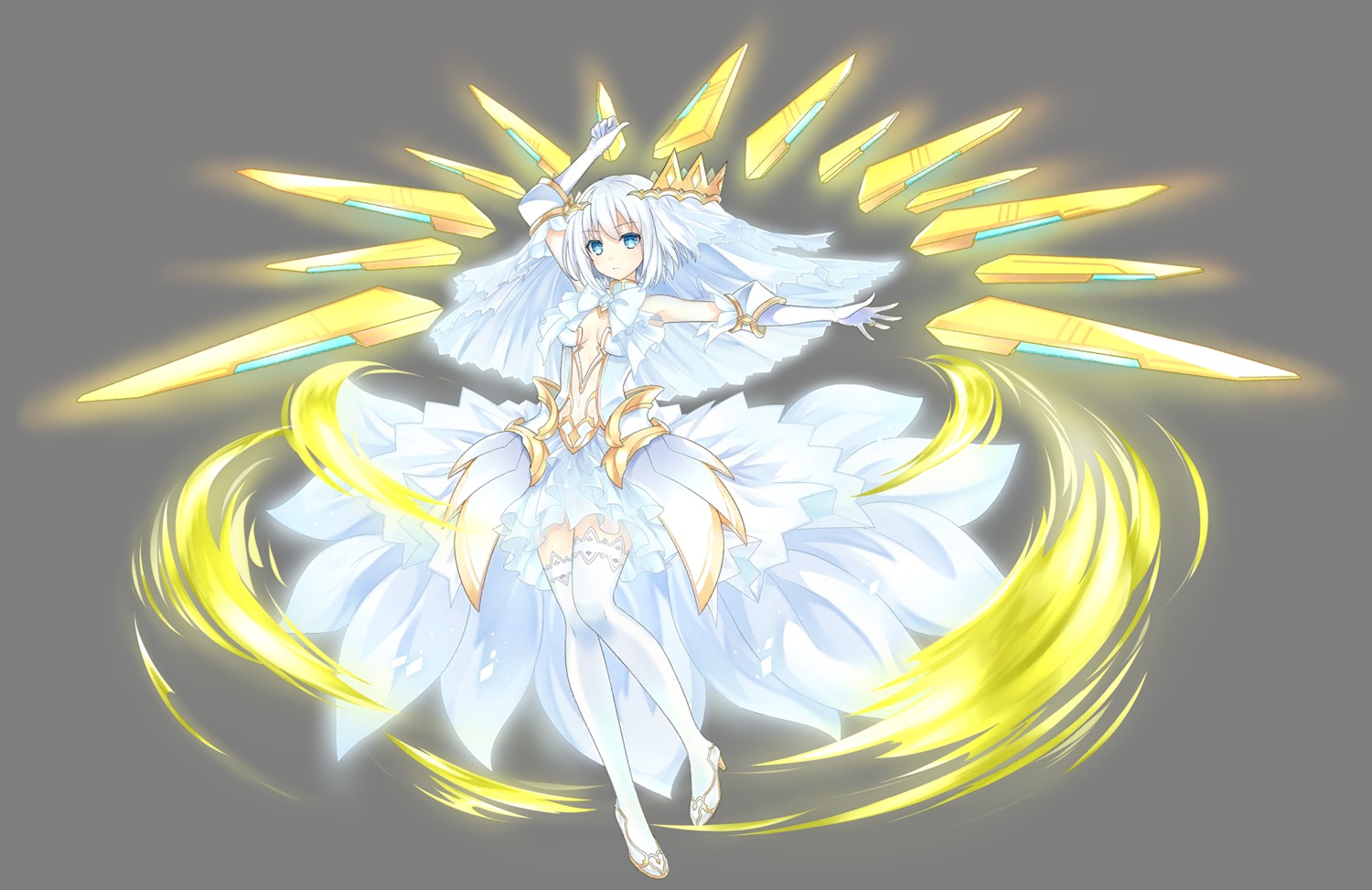 cleavage, date_a_live, heels, no_bra, thighhighs, tobiichi_origami, transparent_png