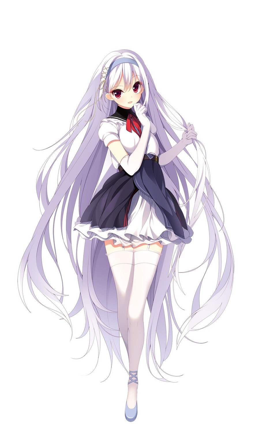 meikei_no_lupercalia, orihara_hyouko, seifuku, stockings, sushimekabu, thighhighs, uguisukagura