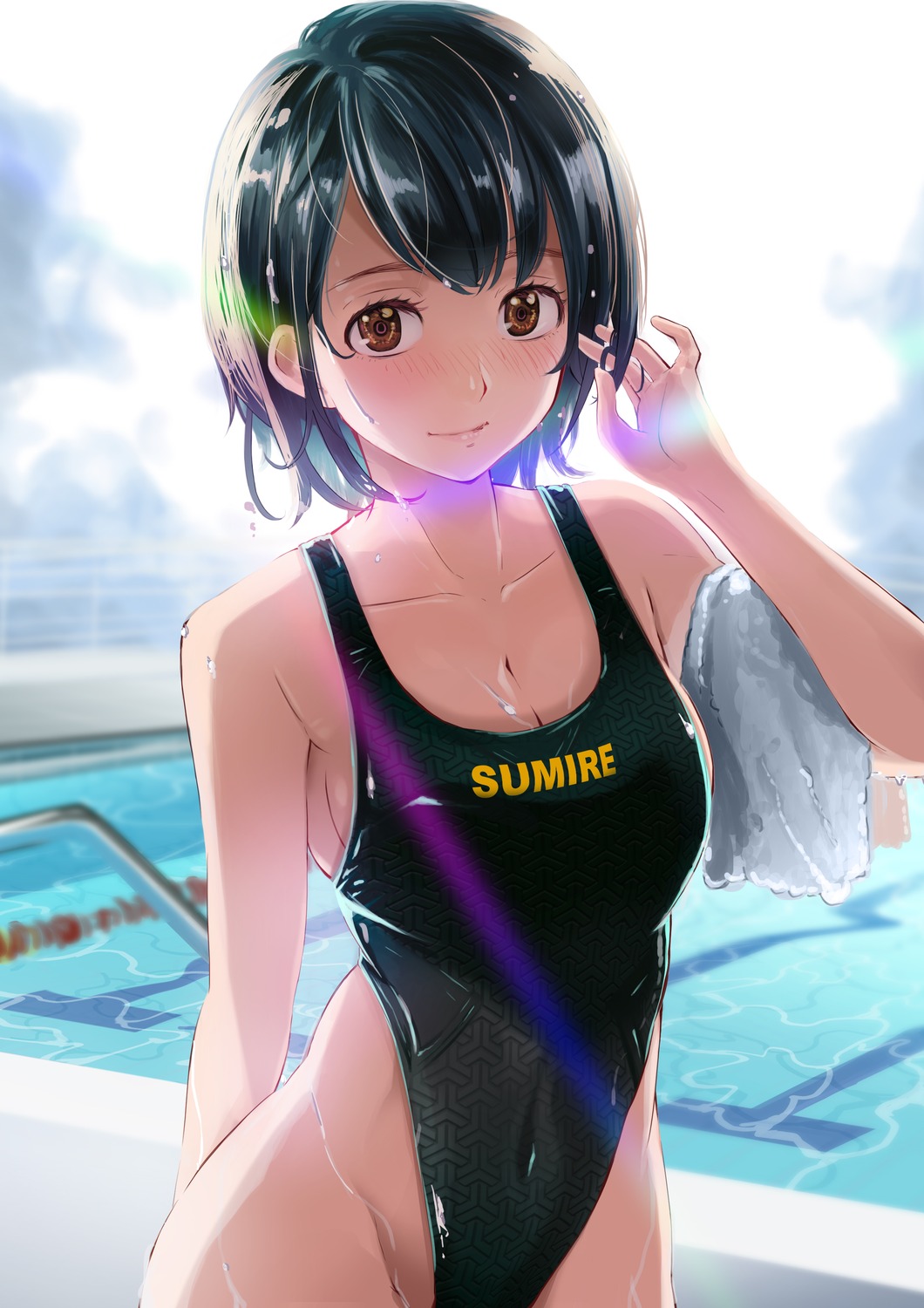 cleavage, l.f., swimsuits, wet