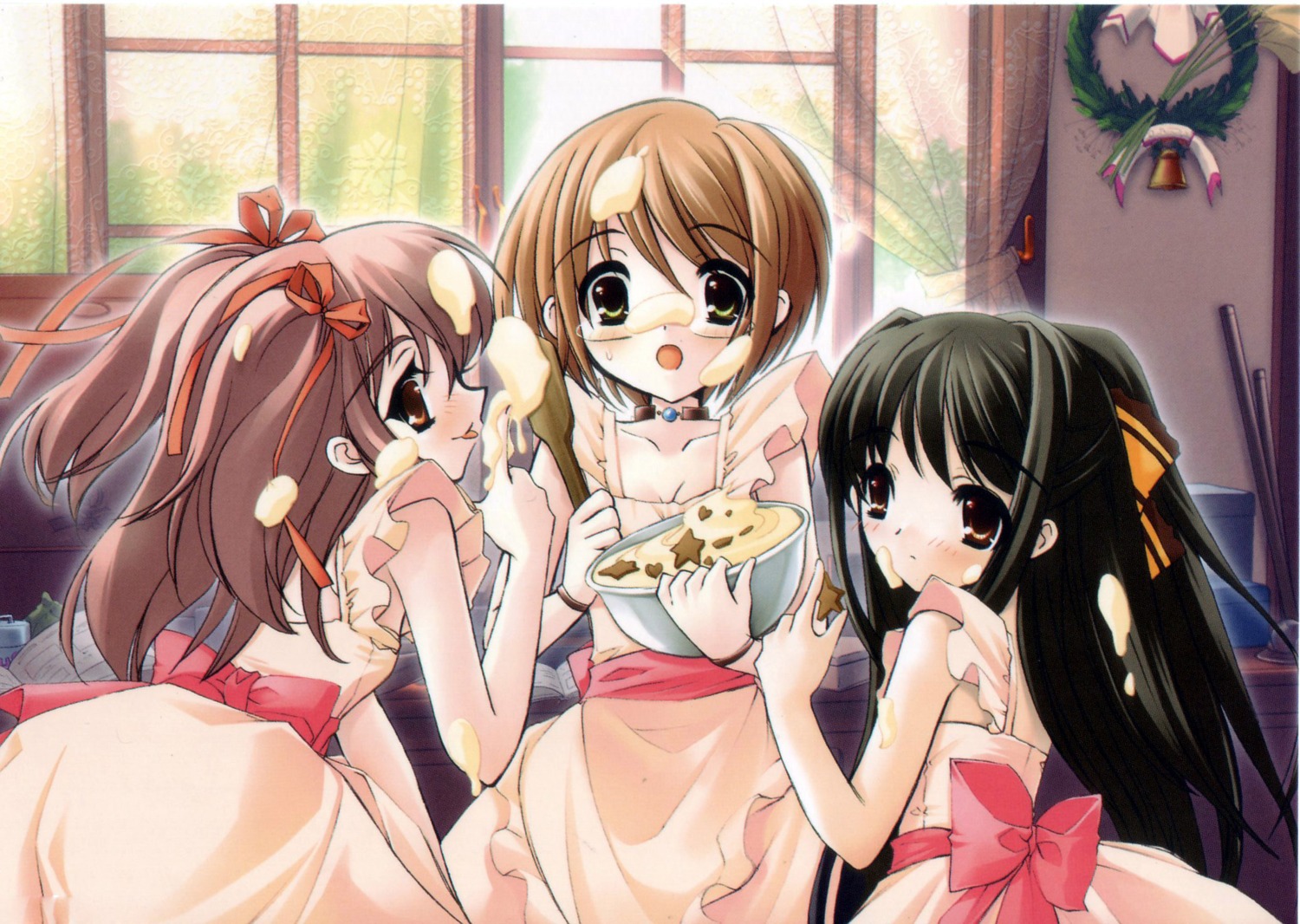 dress, ito_noizi, komorebi_ni_yureru_tama_no_koe, kouenji_ayana, megane, sui, tachibana_koharu, unisonshift