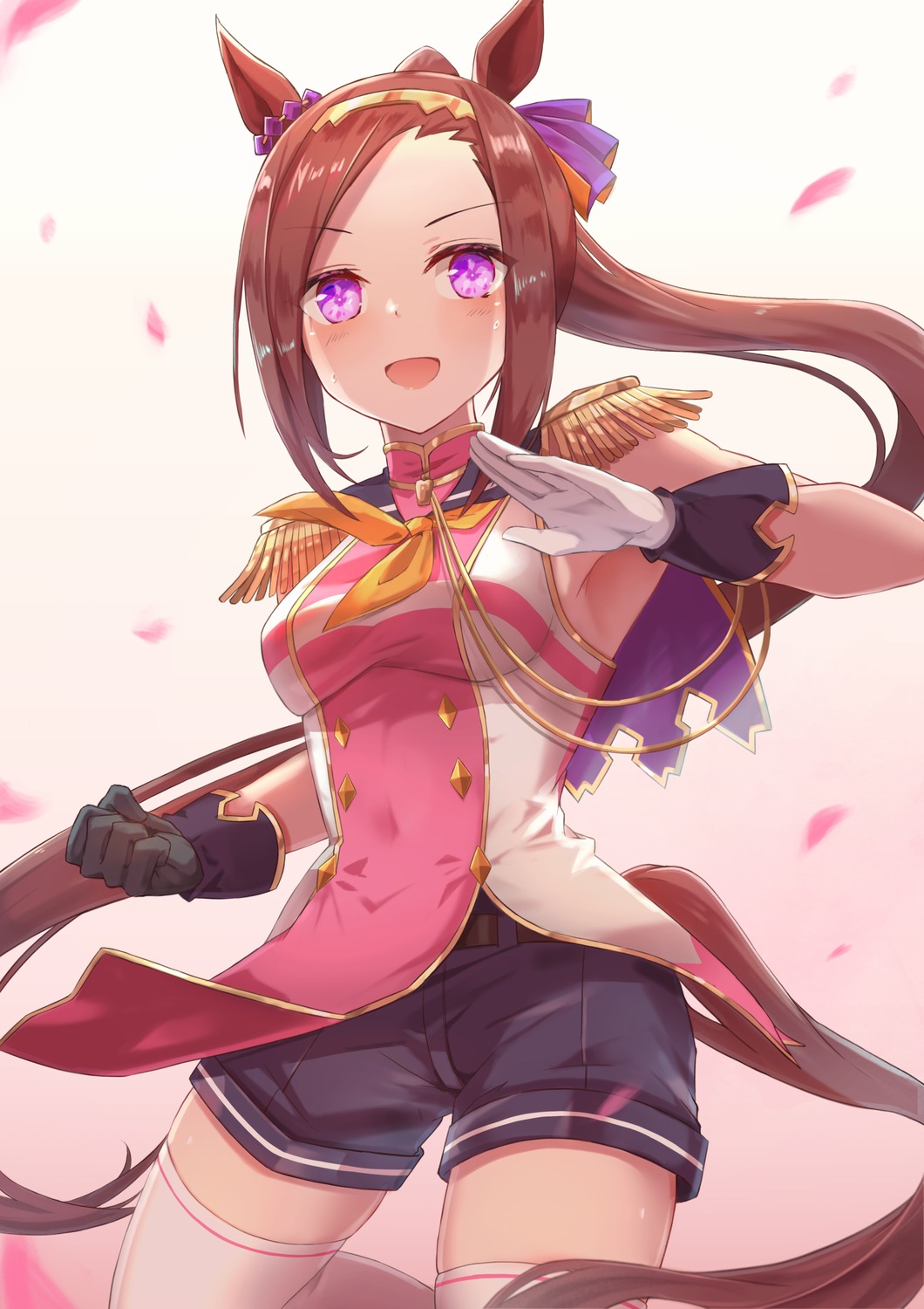 animal_ears, sakura_bakushin_o_(umamusume), tail, thighhighs, torottye, uma_musume_pretty_derby, uniform