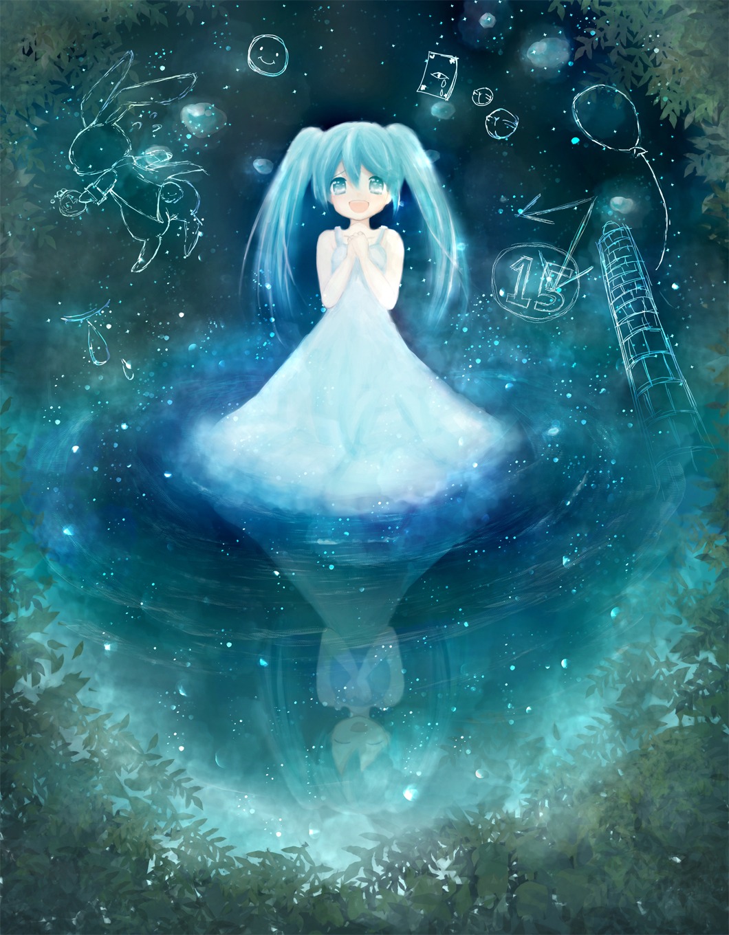 dress, hano, hatsune_miku, vocaloid