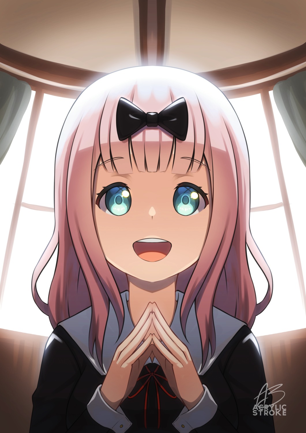 acrylicstroke, fujiwara_chika, kaguya-sama_wa_kokurasetai_~tensai-tachi_no_renai_zunousen~, seifuku
