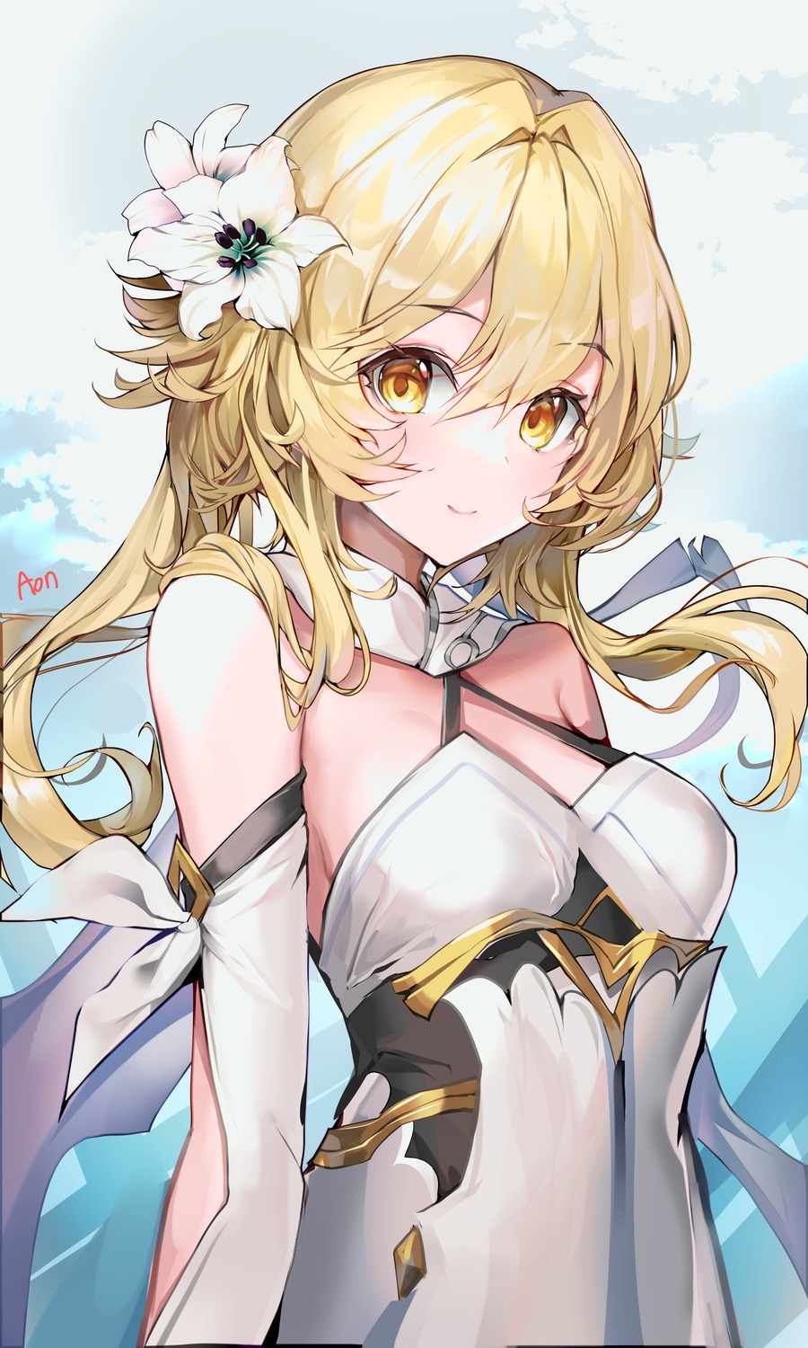 a_(sofi3103), dress, genshin_impact, lumine