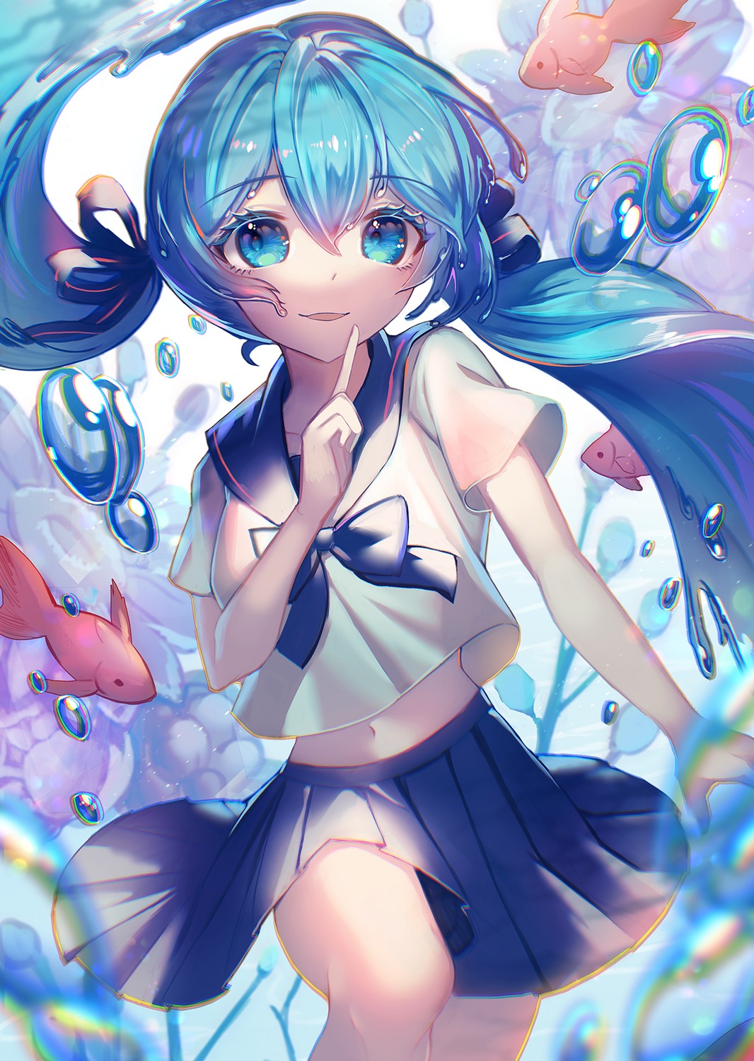 bottle_miku, hatsune_miku, raymond_busujima, seifuku, vocaloid