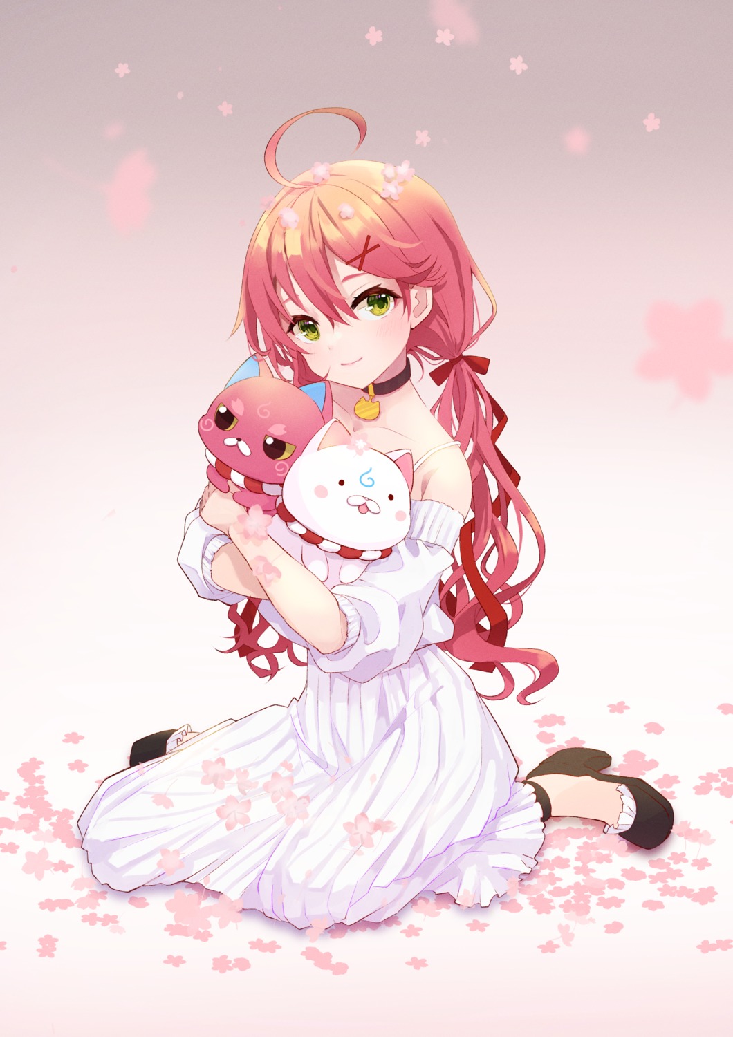 dress, heels, hololive, morikome_(moririce), sakura_miko