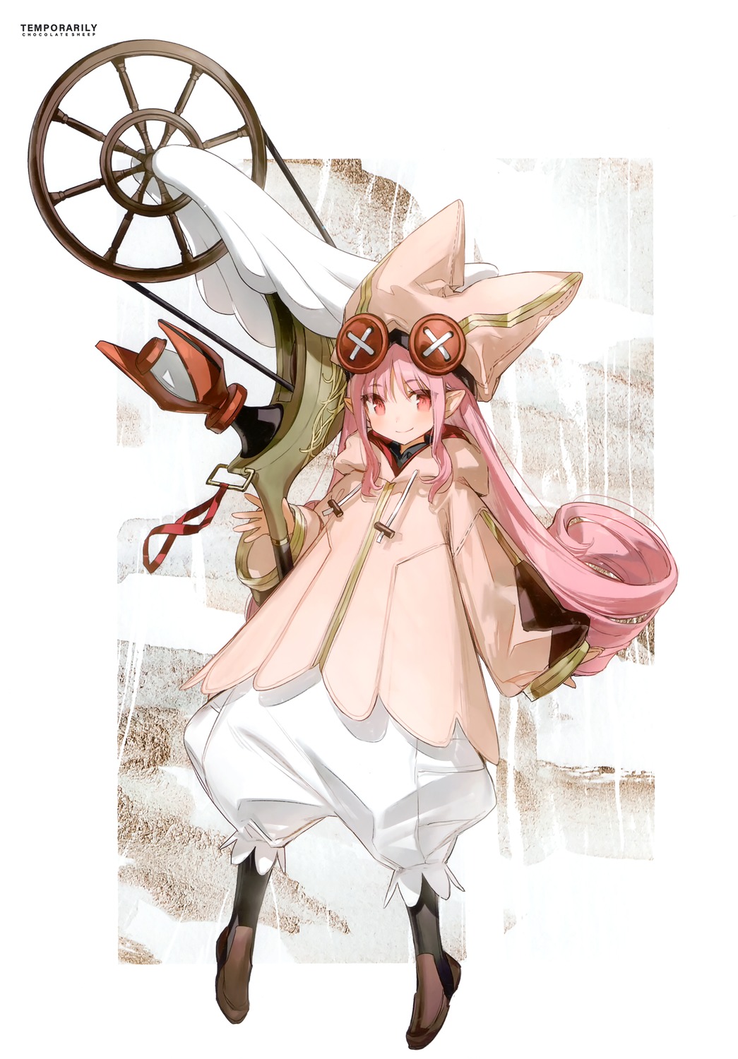bloomers, chocoan, chocolate_sheep, fate/grand_order, habetrot_(fate), pointy_ears, weapon