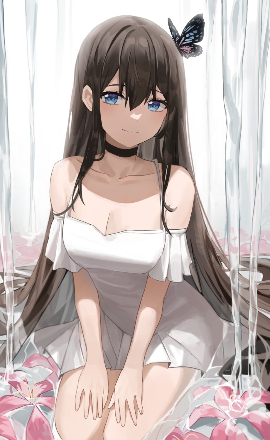 cleavage, dress, mungduck, wet