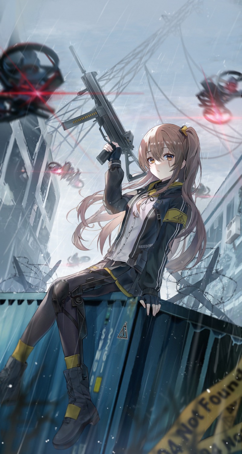 girls_frontline, gun, mrr_05, pantyhose, ump45_(girls_frontline)