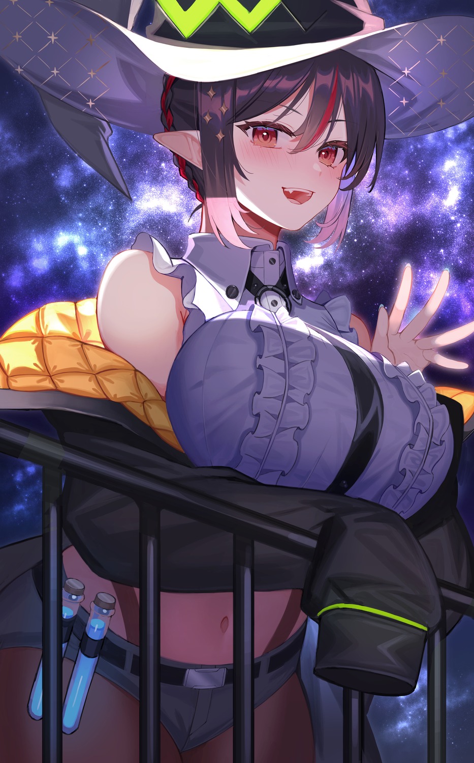 amahara_subaru, indie_virtual_youtuber, isonade_orca, pantyhose, pointy_ears, wings